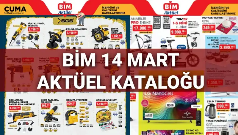 BİM 14 Mart Cuma Aktüel Kataloğunda Kaçırılmayacak Ürünler!