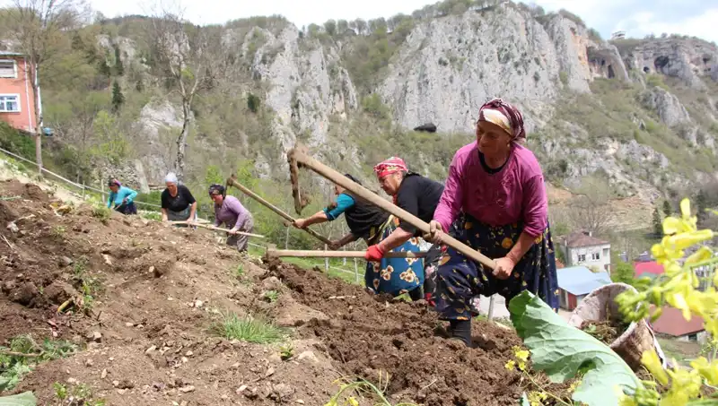 Zorlu Mesaiye Başlayan İşçiler Sepetlerle ve Kazmalarla Sahada