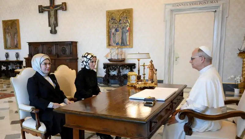 Emine Erdoğan ve Papa Leo'nun Görüşmesinde Gazze Krizi Ele Alındı