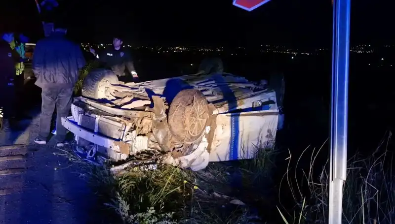 Otomobil Şarampole Devrildi: Feci Kazada 1 Kişi Hayatını Kaybetti