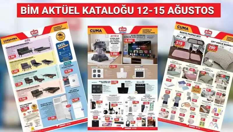BİM 12-15 Ağustos Aktüel Kataloğunda İçinizi Isıtacak Ürünler ve Fırsatlar