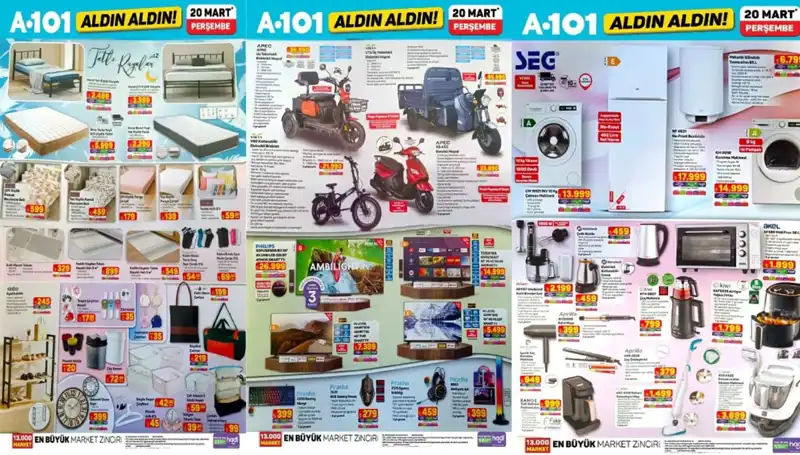 20 Mart'ta A101 Aktüel Kataloğu ile Evdeki İhtiyaçlarınızı Karşılayın!