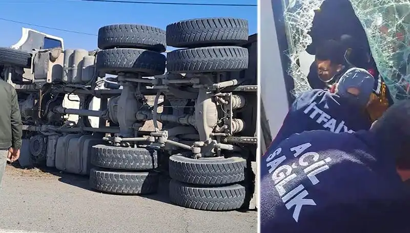 Virajı Alamayan Kamyon Devrildi: Güvenlik Önlemleri Yetersiz mi?